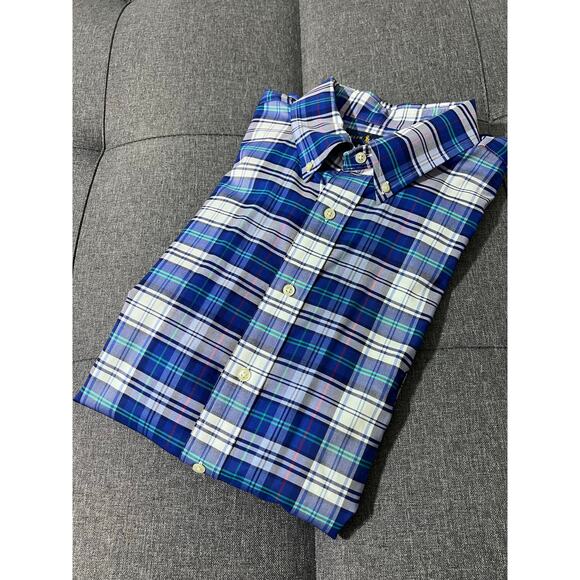 Ralph Lauren Other - Ralph Lauren Button Down Shirt Men 2XB Performance Blue Green White Plaid